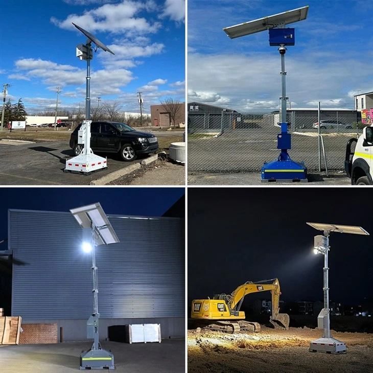 Portable Solar Security Surveillance Towers With Starlink